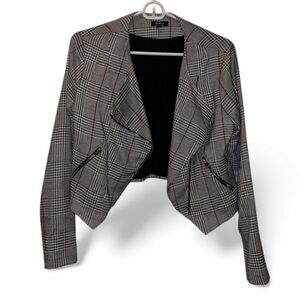 Privy Black and White Checkered Blazer